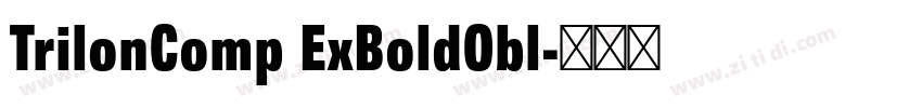 TrilonComp ExBoldObl字体转换 TrilonComp ExBoldObl字体转换